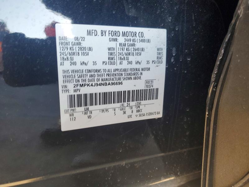 Aukcja sprzedaży 2022 Ford Edge, vin: 2FMPK4J94NBA96696, numer aukcji: 75704405
