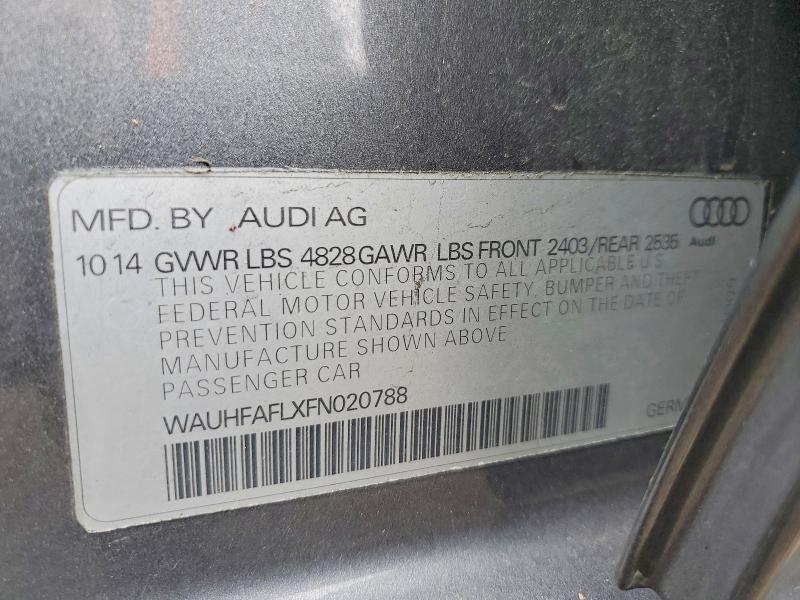 Aukcja sprzedaży 2015 Audi A4, vin: WAUHFAFLXFN020788, numer aukcji: 78483375