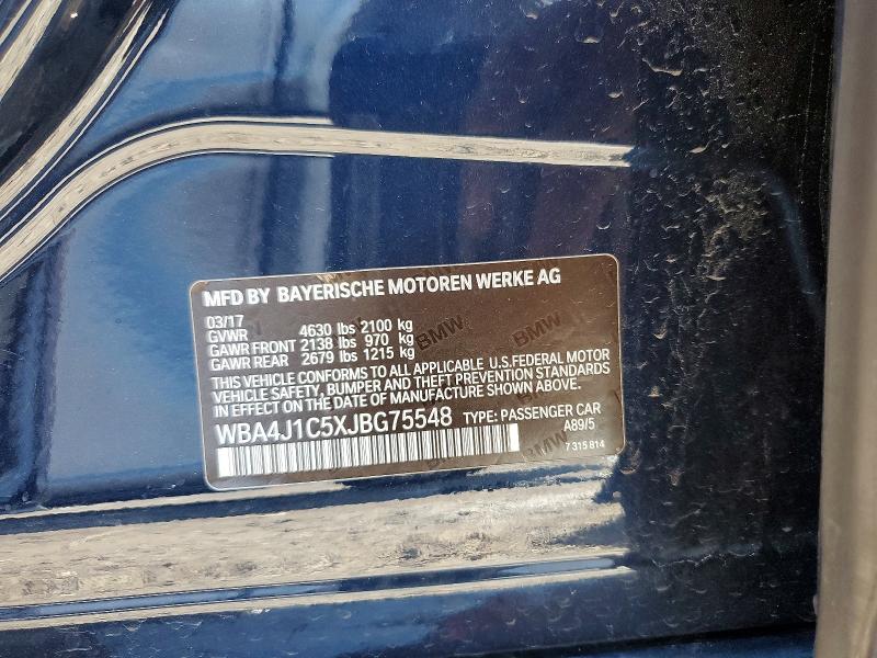 Продажа на аукционе авто 2018 Bmw 430i, vin: WBA4J1C5XJBG75548, номер лота: 76062165
