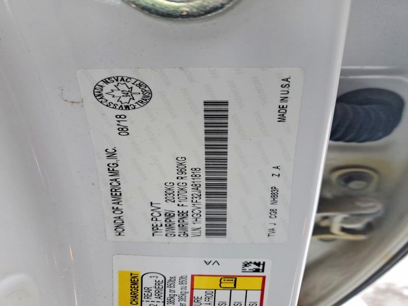 Aukcja sprzedaży 2018 Honda Accord, vin: 1HGCV1F32JA811818, numer aukcji: 78284195