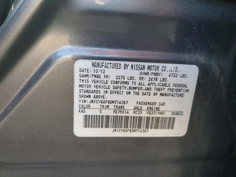 Aukcja sprzedaży 2013 Infiniti G37 Sedan, vin: JN1CV6AP9DM714367, numer aukcji: 75649525