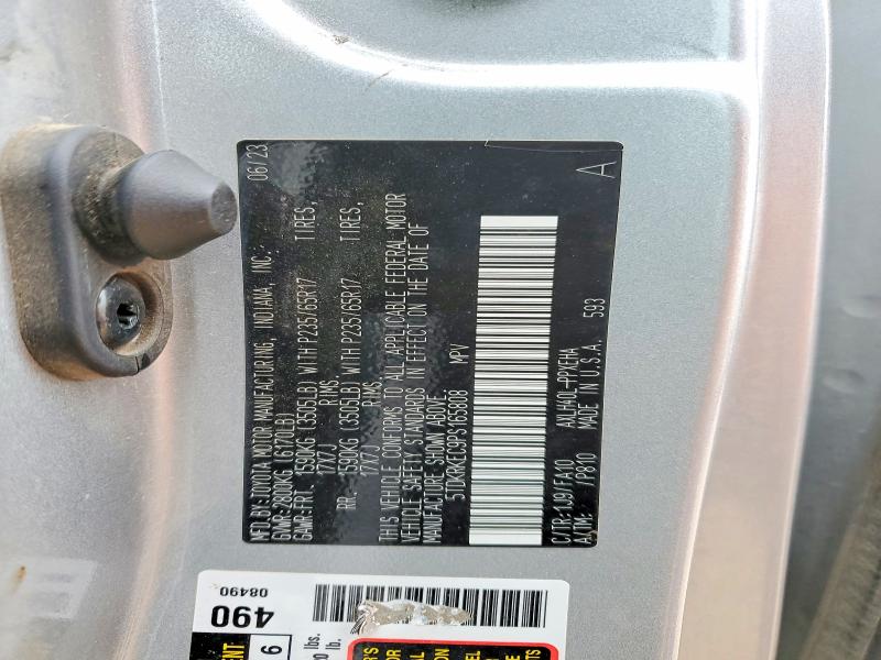 76714775 :رقم المزاد ، 5TDKRKEC9PS165808 vin ، 2023 Toyota Sienna مزاد بيع