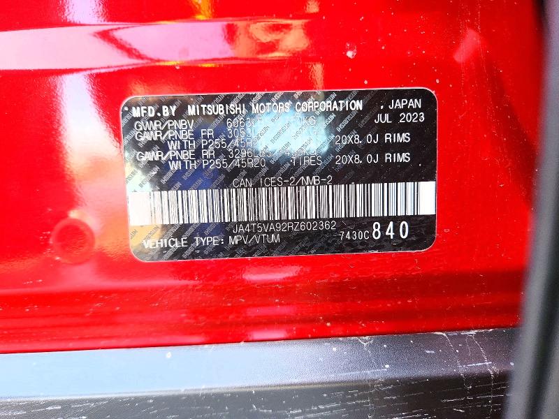 79465715 :رقم المزاد ، JA4T5VA92RZ602362 vin ، 2024 Mitsubishi Outlander مزاد بيع