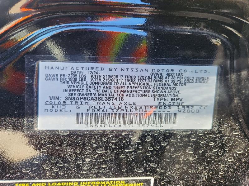 Продаж на аукціоні авто 2025 Nissan Kicks, vin: 3N8AP6CA3SL357416, номер лоту: 78046065