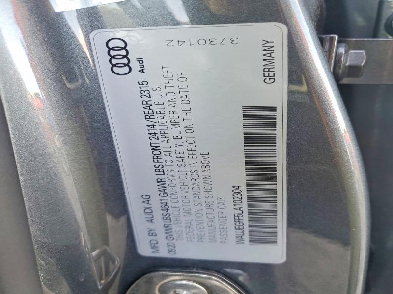 Продаж на аукціоні авто 2020 Audi A3, vin: WAUJEGFF5LA102304, номер лоту: 75959795