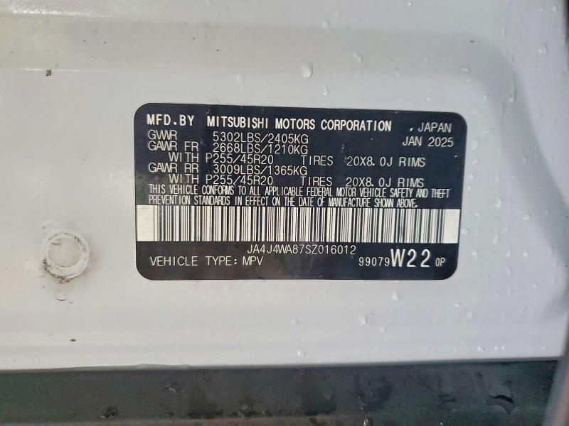 Продаж на аукціоні авто 2025 Mitsubishi Outlander, vin: JA4J4WA87SZ016012, номер лоту: 74953275