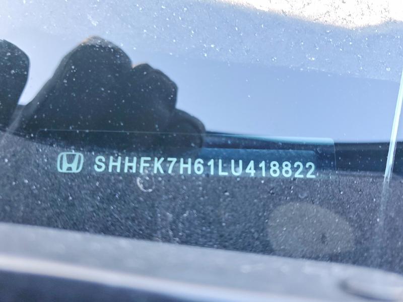 2020 Honda Civic მანქანა იყიდება აუქციონზე, vin: SHHFK7H61LU418822, აუქციონის ნომერი: 75469955