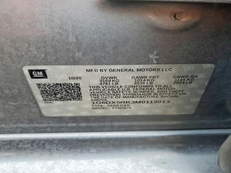 Продаж на аукціоні авто 2021 Cadillac Ct5, vin: 1G6DX5RK3M0113013, номер лоту: 77491455