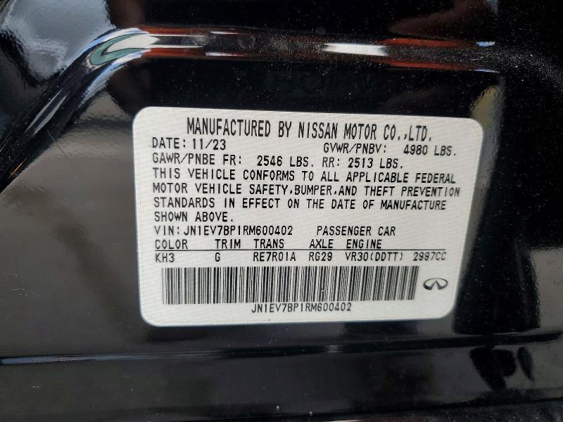 Продажа на аукционе авто 2024 Infiniti Q50, vin: JN1EV7BP1RM600402, номер лота: 77481485