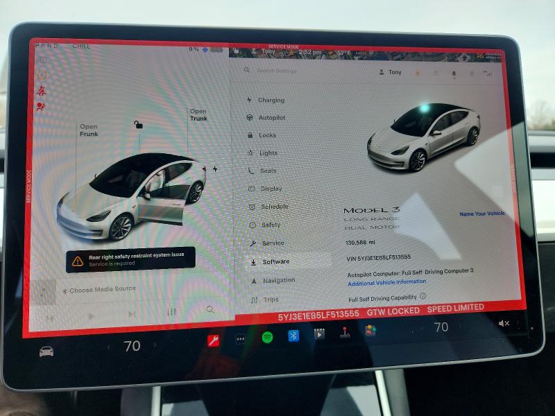 Aukcja sprzedaży 2020 Tesla Model 3, vin: 5YJ3E1EB5LF513555, numer aukcji: 78783705