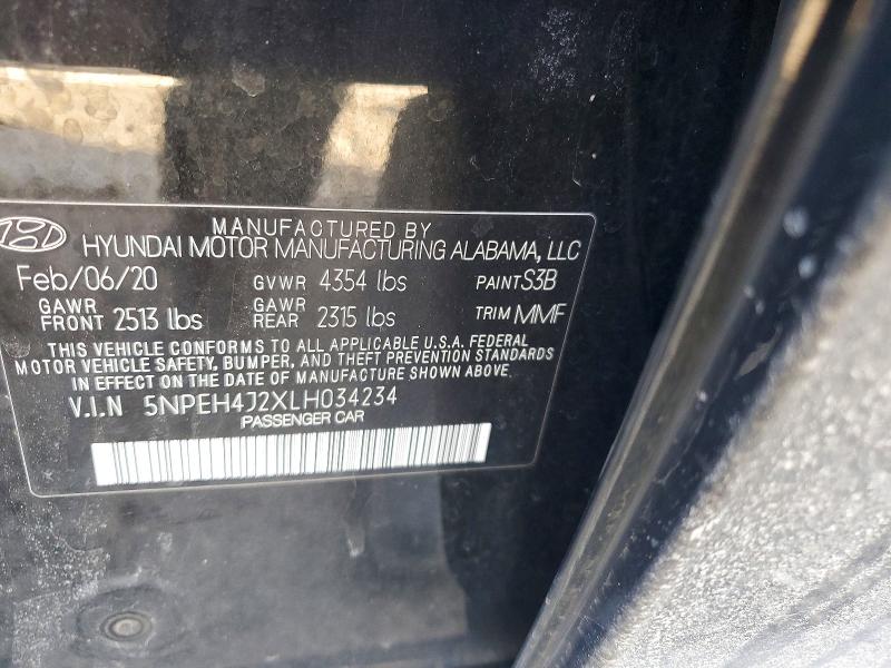 Продажа на аукционе авто 2020 Hyundai Sonata, vin: 5NPEH4J2XLH034234, номер лота: 79258705