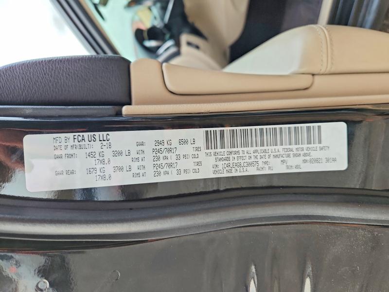 Aukcja sprzedaży 2018 Jeep Grand Cherokee, vin: 1C4RJEAG8JC300575, numer aukcji: 75990525