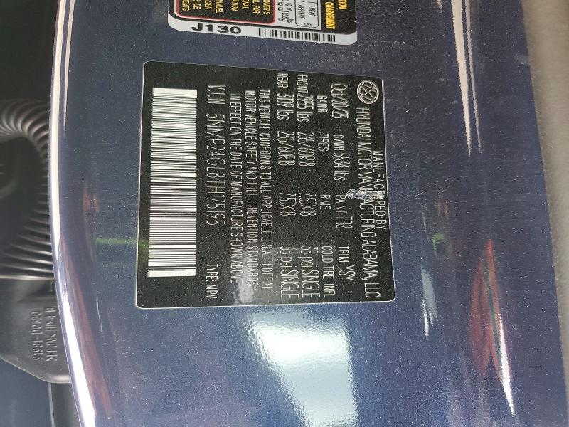 2026 Hyundai Santa Fe მანქანა იყიდება აუქციონზე, vin: 5NMP24GL8TH175195, აუქციონის ნომერი: 78734825