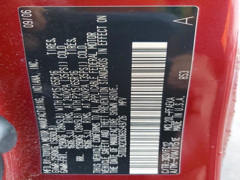 2006 Toyota Sienna მანქანა იყიდება აუქციონზე, vin: 5TDZA23C06S549726, აუქციონის ნომერი: 78237025
