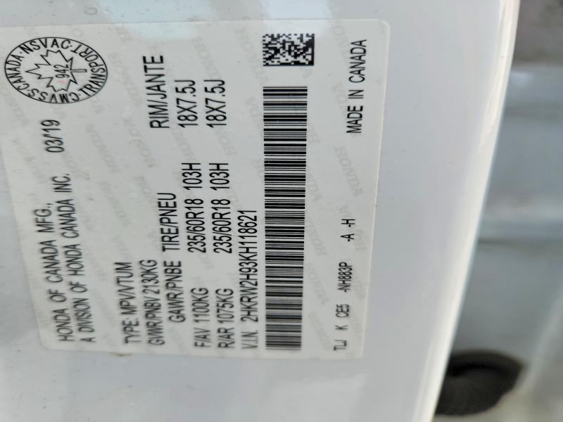 Aukcja sprzedaży 2019 Honda Cr-v, vin: 2HKRW2H93KH118621, numer aukcji: 75566715