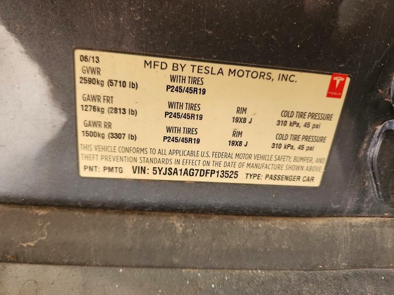 Продаж на аукціоні авто 2013 Tesla Model S, vin: 5YJSA1AG7DFP13525, номер лоту: 76663055