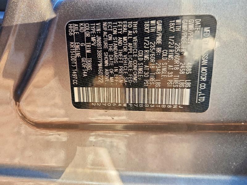 79443095 :رقم المزاد ، JN8BT3BB7PW460722 vin ، 2023 Nissan Rogue مزاد بيع