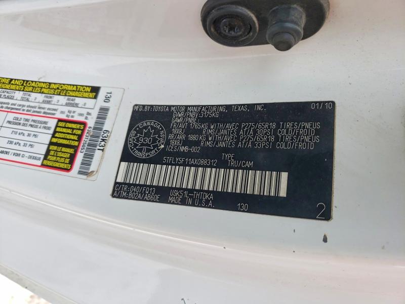 Продаж на аукціоні авто 2010 Toyota Tundra, vin: 5TFLY5F11AX088312, номер лоту: 76436425