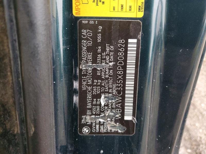 Продаж на аукціоні авто 2008 Bmw 328, vin: WBAWC335X8PD08628, номер лоту: 78441185