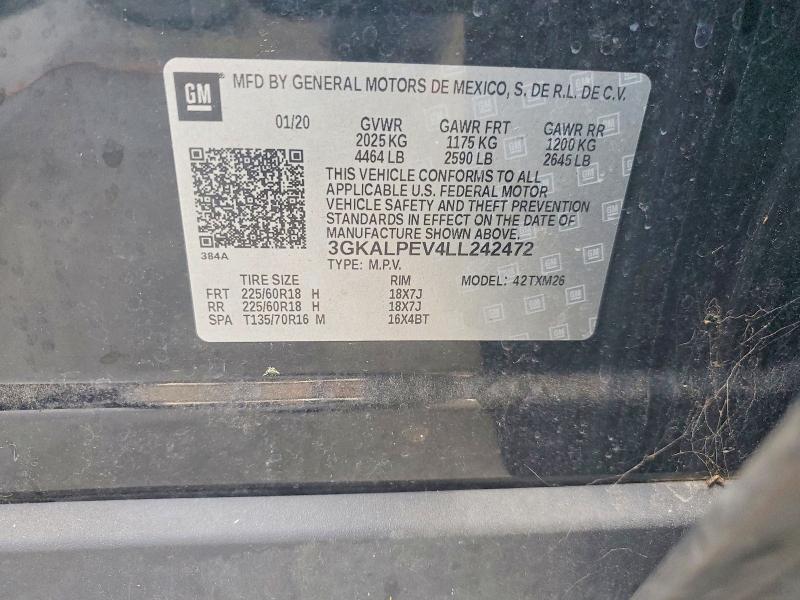 79368995 :رقم المزاد ، 3GKALPEV4LL242472 vin ، 2020 Gmc Terrain مزاد بيع