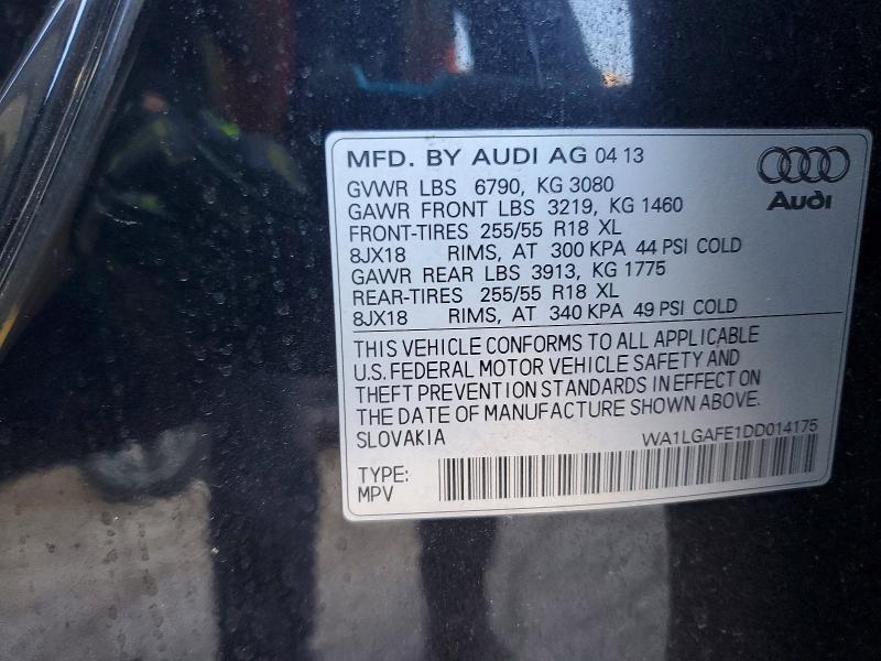 Продажа на аукционе авто 2013 Audi Q7, vin: WA1LGAFE1DD014175, номер лота: 78767325