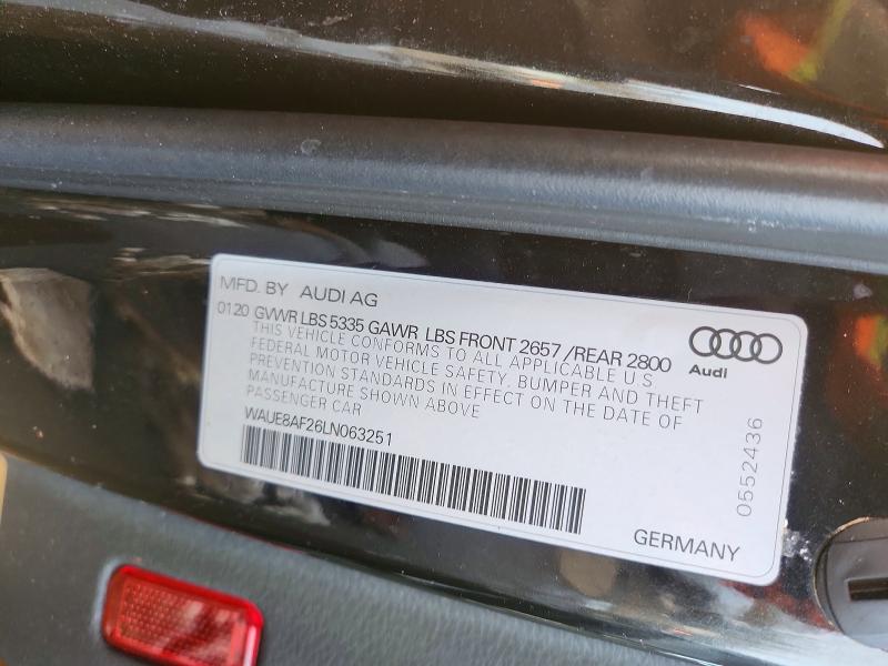 Продажа на аукционе авто 2020 Audi A6 Quattro, vin: WAUE8AF26LN063251, номер лота: 76668245