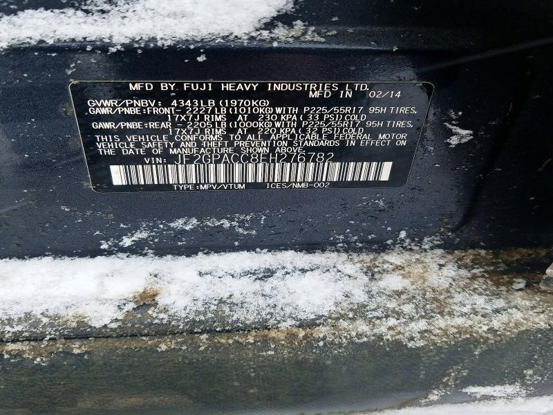 Aukcja sprzedaży 2014 Subaru Xv Crosstrek, vin: JF2GPACC8EH276782, numer aukcji: 74917615