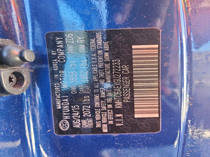 2016 Hyundai Veloster მანქანა იყიდება აუქციონზე, vin: KMHTC6AEXGU272233, აუქციონის ნომერი: 77768375