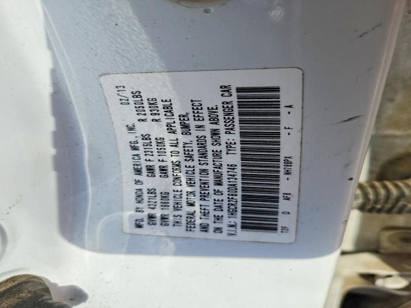 2013 Honda Accord მანქანა იყიდება აუქციონზე, vin: 1HGCR2F80DA134746, აუქციონის ნომერი: 76367675