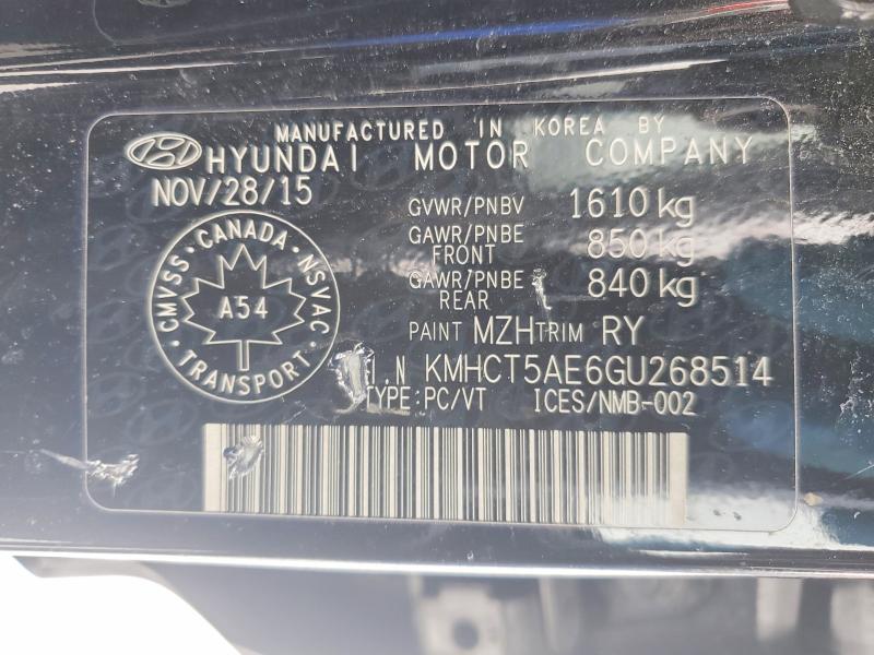 Продаж на аукціоні авто 2016 Hyundai Accent, vin: KMHCT5AE6GU268514, номер лоту: 72970895