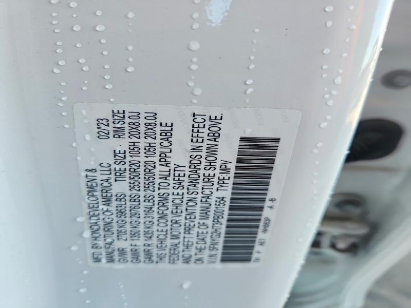 Aukcja sprzedaży 2023 Honda Pilot, vin: 5FNYG2H73PB001554, numer aukcji: 79309825