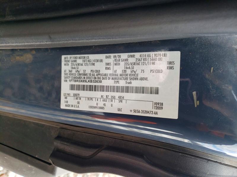 Aukcja sprzedaży 2020 Ford Transit, vin: 1FTBR3X85LKB32630, numer aukcji: 75997995