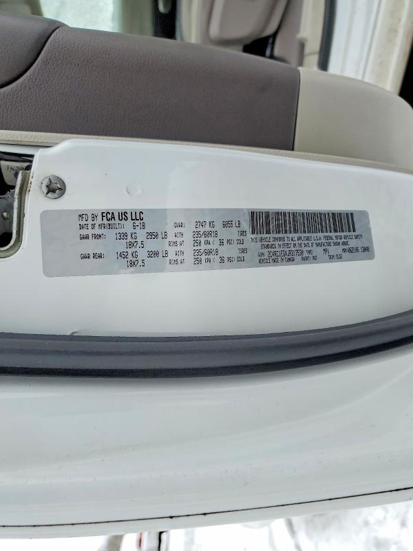 77656415 :رقم المزاد ، 2C4RC1EGXJR317530 vin ، 2018 Chrysler Pacifica مزاد بيع