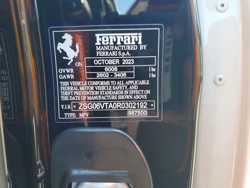 Aukcja sprzedaży 2024 Ferrari Purosangue, vin: ZSG06VTA0R0302192, numer aukcji: 78327035