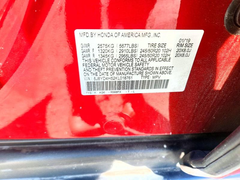 Продажа на аукционе авто 2019 Acura Mdx, vin: 5J8YD4H52KL018761, номер лота: 78635285