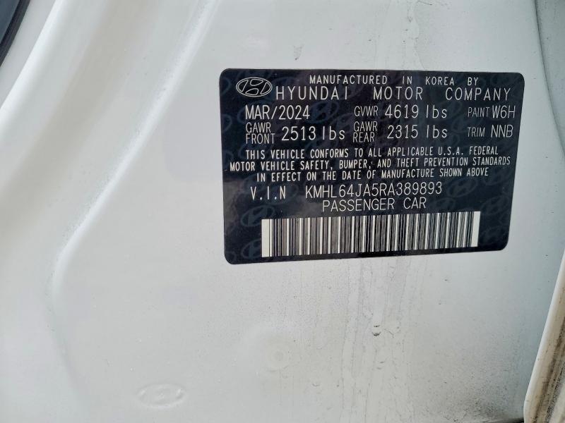 Aukcja sprzedaży 2024 Hyundai Sonata, vin: KMHL64JA5RA389893, numer aukcji: 77361135