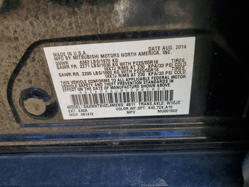 Aukcja sprzedaży 2015 Mitsubishi Outlander Sport, vin: 4A4AR4AU0FE006064, numer aukcji: 75163735