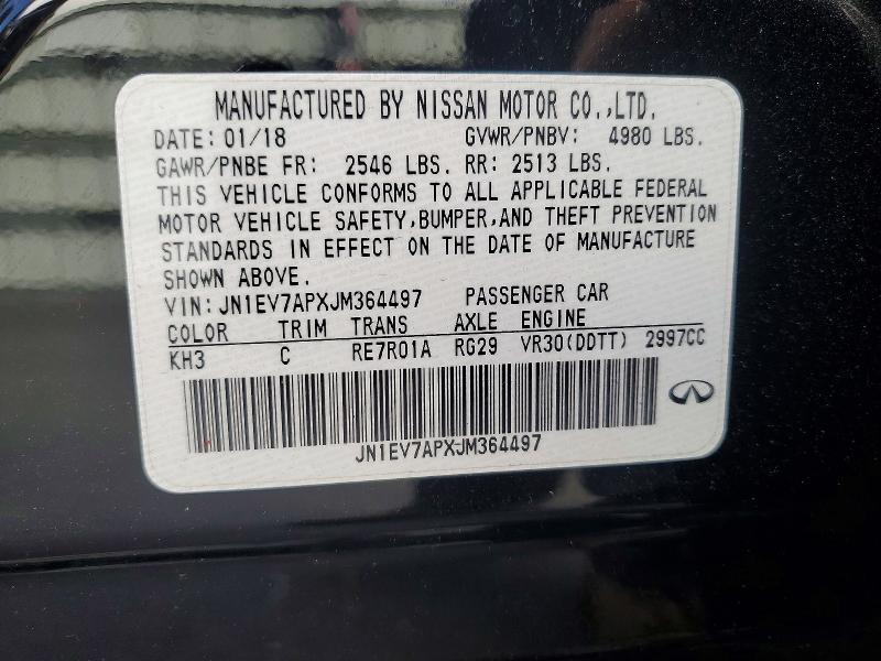 Продажа на аукционе авто 2018 Infiniti Q50, vin: JN1EV7APXJM364497, номер лота: 77976185