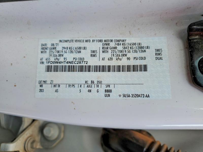 2022 Ford F450 მანქანა იყიდება აუქციონზე, vin: 1FD0W4HT4NEC28772, აუქციონის ნომერი: 77944285