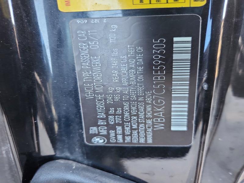 Продажа на аукционе авто 2011 Bmw 335, vin: WBAKG7C51BE599305, номер лота: 74685205