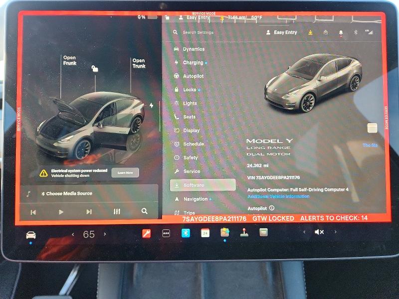 Aukcja sprzedaży 2023 Tesla Model Y, vin: 7SAYGDEE8PA211176, numer aukcji: 78625165