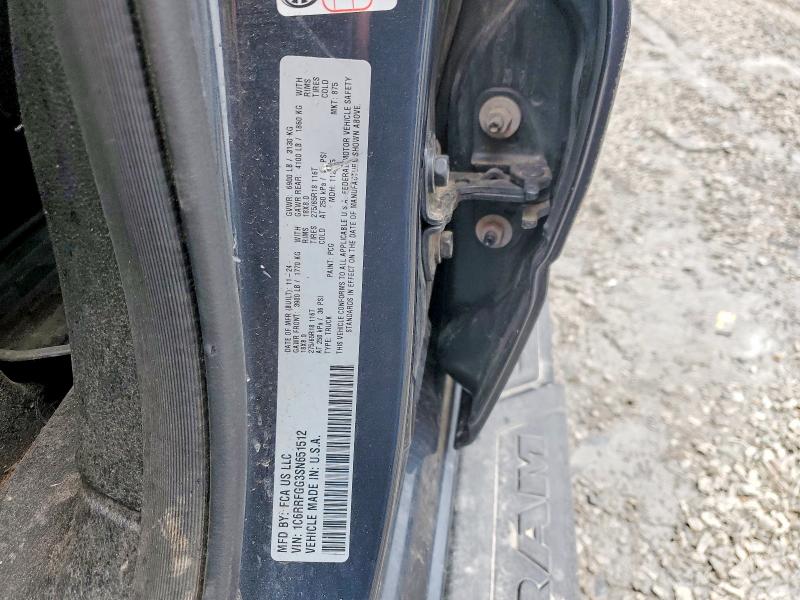 Aukcja sprzedaży 2025 Ram 1500, vin: 1C6RRFGG3SN651512, numer aukcji: 77094685