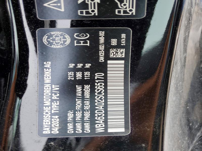 2025 Bmw 430xi მანქანა იყიდება აუქციონზე, vin: WBA63DA02SCS65170, აუქციონის ნომერი: 77571025