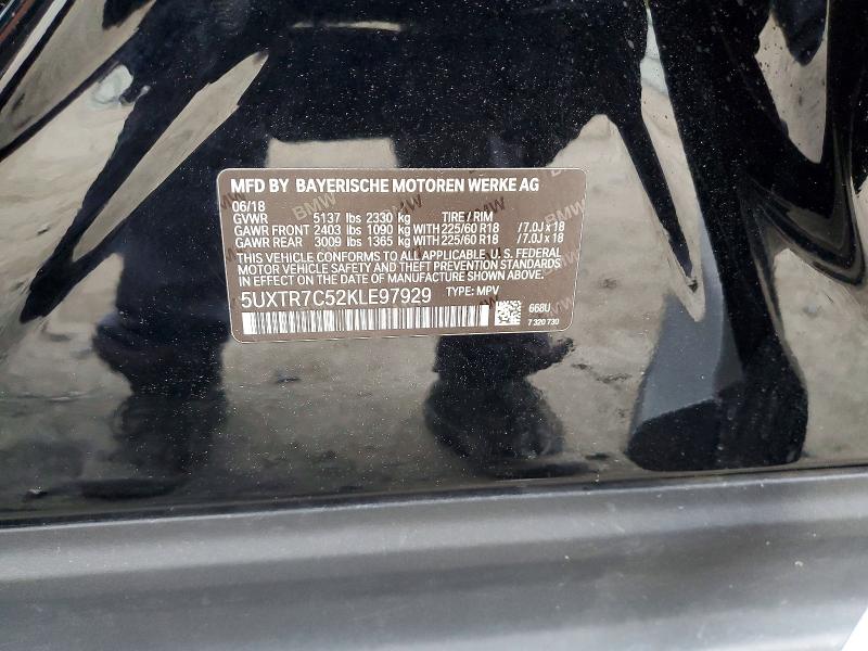 Aukcja sprzedaży 2019 Bmw X3, vin: 5UXTR7C52KLE97929, numer aukcji: 76806815