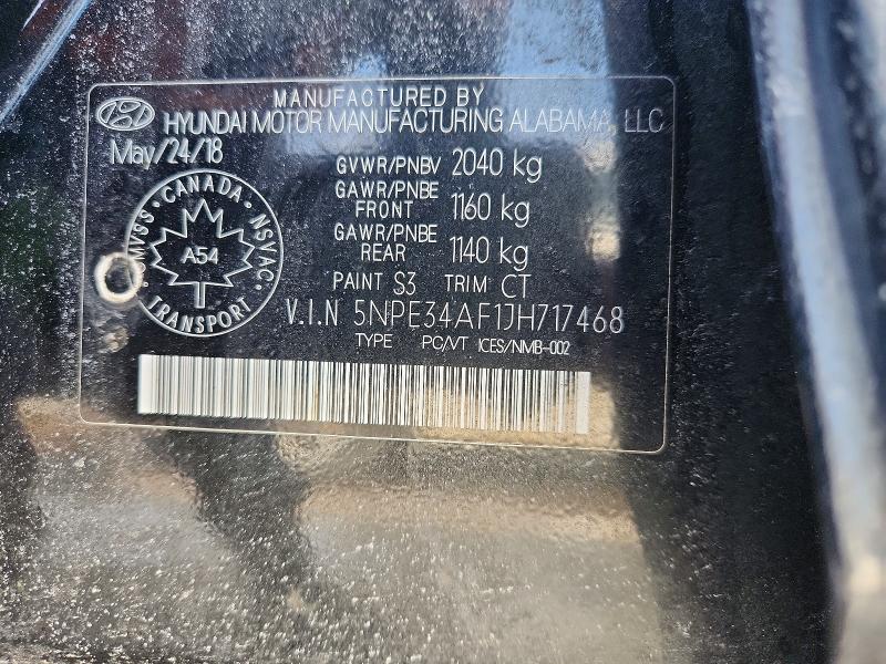 Продаж на аукціоні авто 2018 Hyundai Sonata, vin: 5NPE34AF1JH717468, номер лоту: 75166665