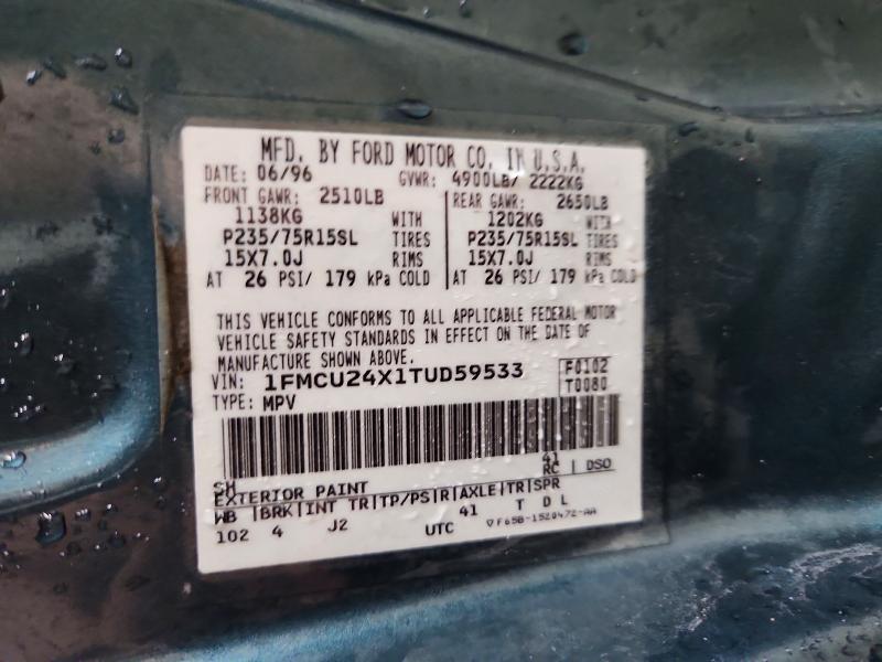 1996 Ford Explorer მანქანა იყიდება აუქციონზე, vin: 1FMCU24X1TUD59533, აუქციონის ნომერი: 78271555