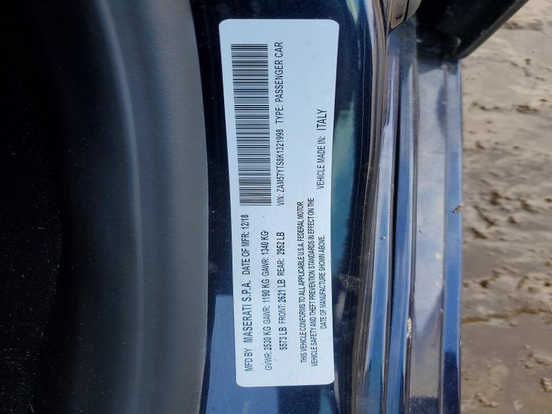 Продажа на аукционе авто 2019 Maserati Ghibli, vin: ZAM57YTS8K1321998, номер лота: 77592295