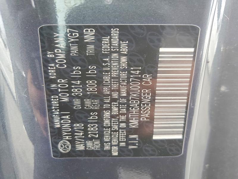 2019 Hyundai Veloster მანქანა იყიდება აუქციონზე, vin: KMHTH6AB7KU007141, აუქციონის ნომერი: 77845385