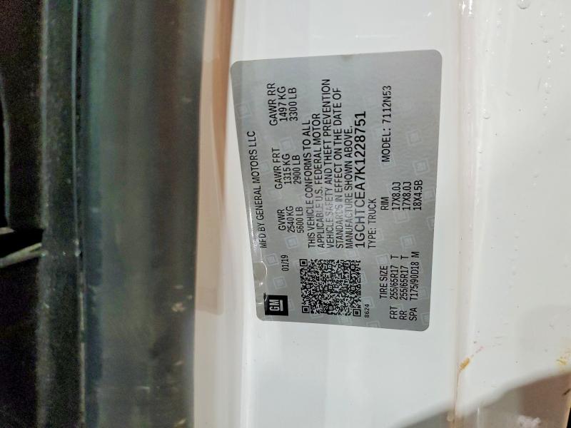 2019 Chevrolet Colorado მანქანა იყიდება აუქციონზე, vin: 1GCHTCEA7K1228751, აუქციონის ნომერი: 75744285