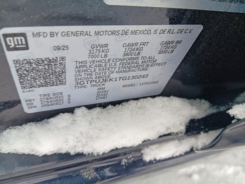 Auction sale of the 2026 Gmc Sierra, vin: 3GTPUJEK1TG130243, lot number: 75235035